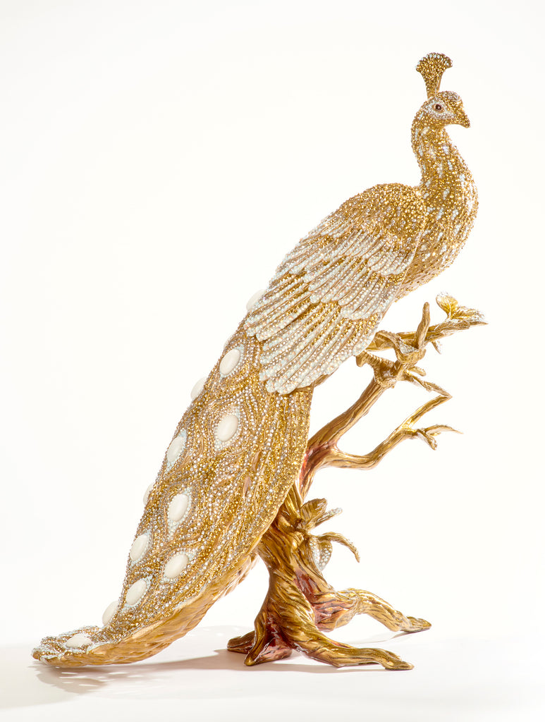 Peabody Peacock On Branch Figurine - Limited Edition