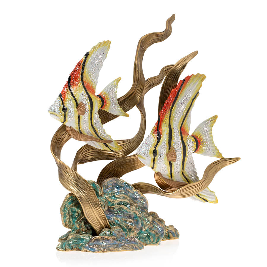 Simone & Jacques Swimming Angel Fish Figurine