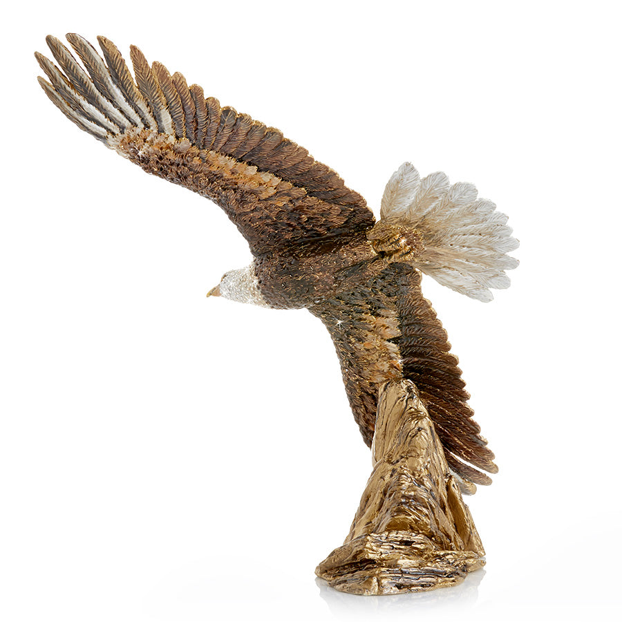 Jay Strongwater Franklin Soaring Eagle Figurine - 25th Anniversary.