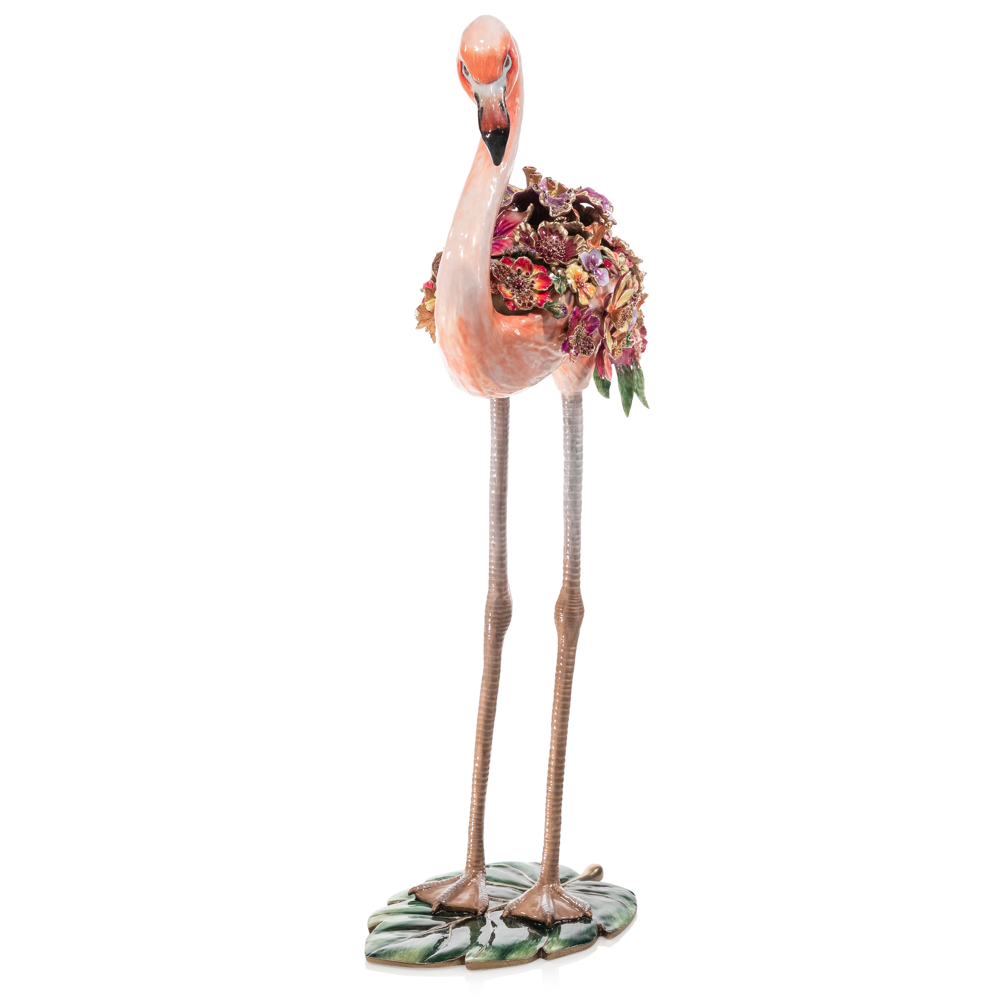 Jay Strongwater Amira Floral Flamingo