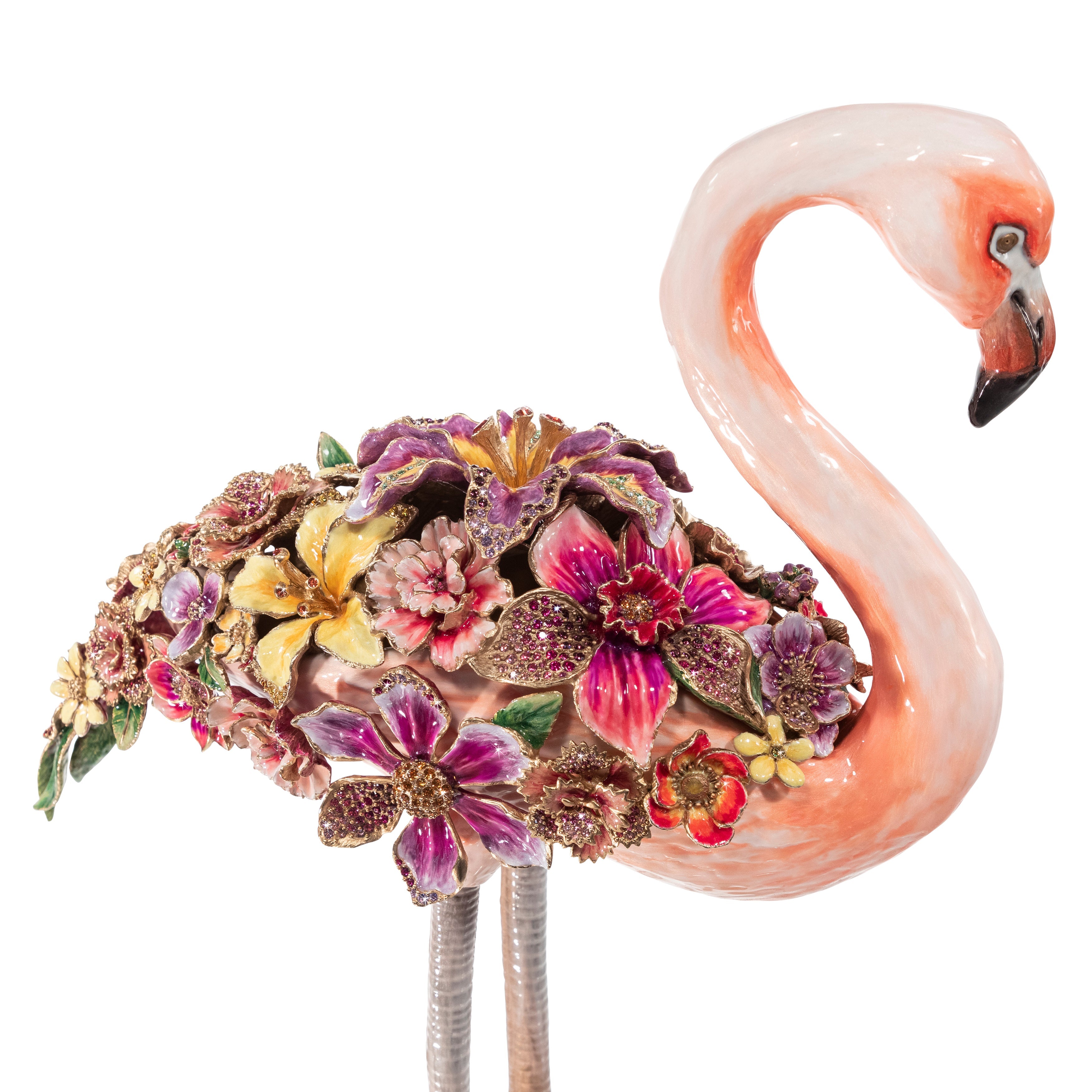 Jay Strongwater Amira Floral Flamingo