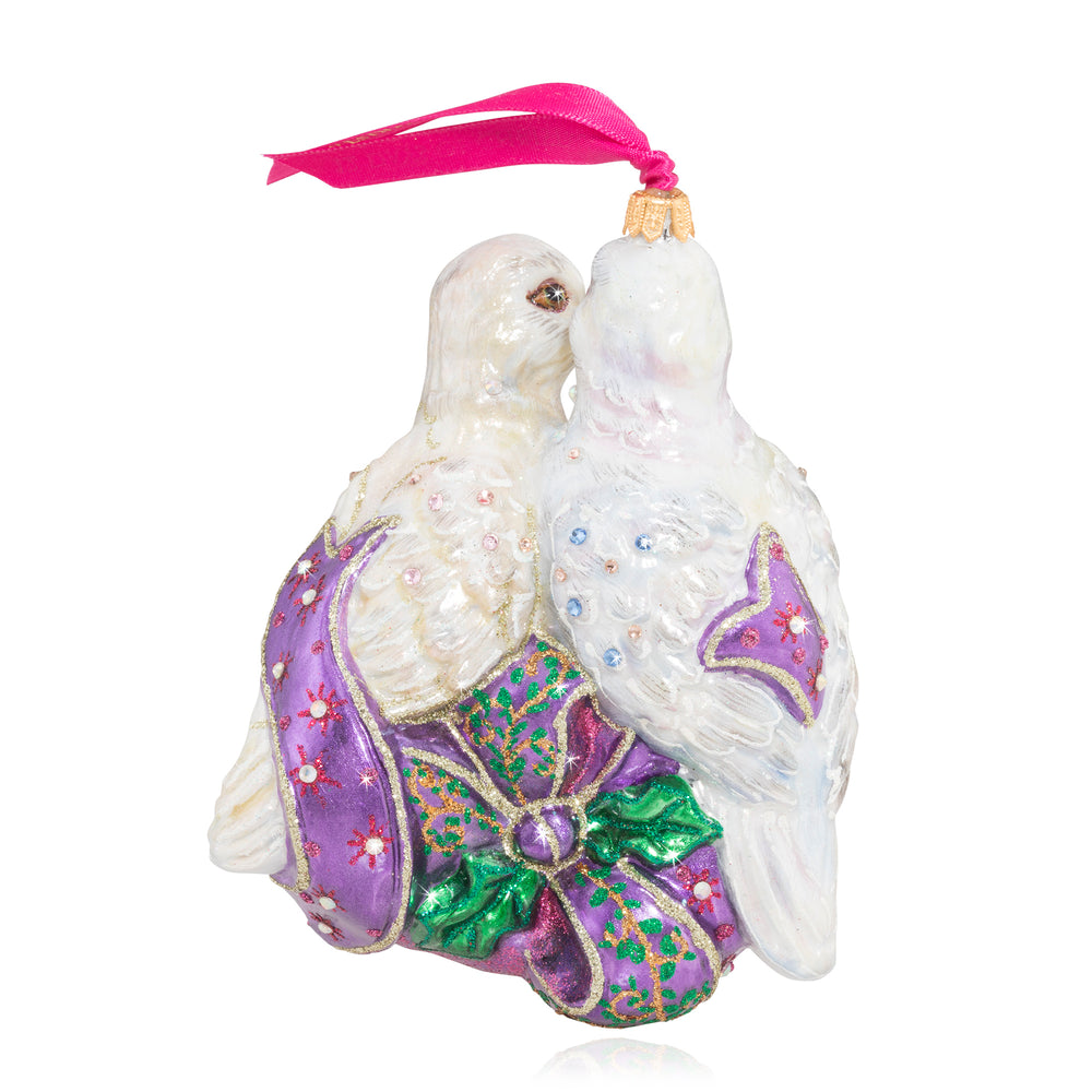 12 Days of Christmas Ornament - 2  Turtle Doves