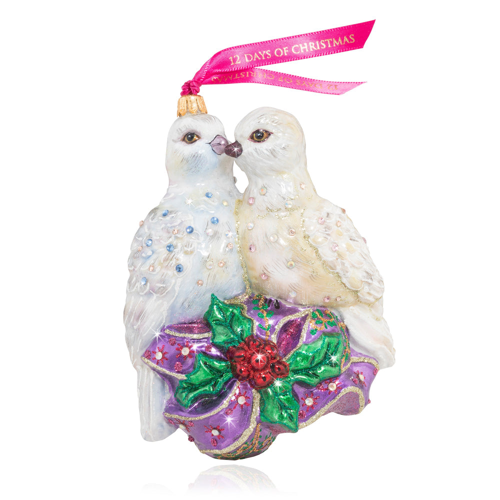 12 Days of Christmas Ornament - 2  Turtle Doves