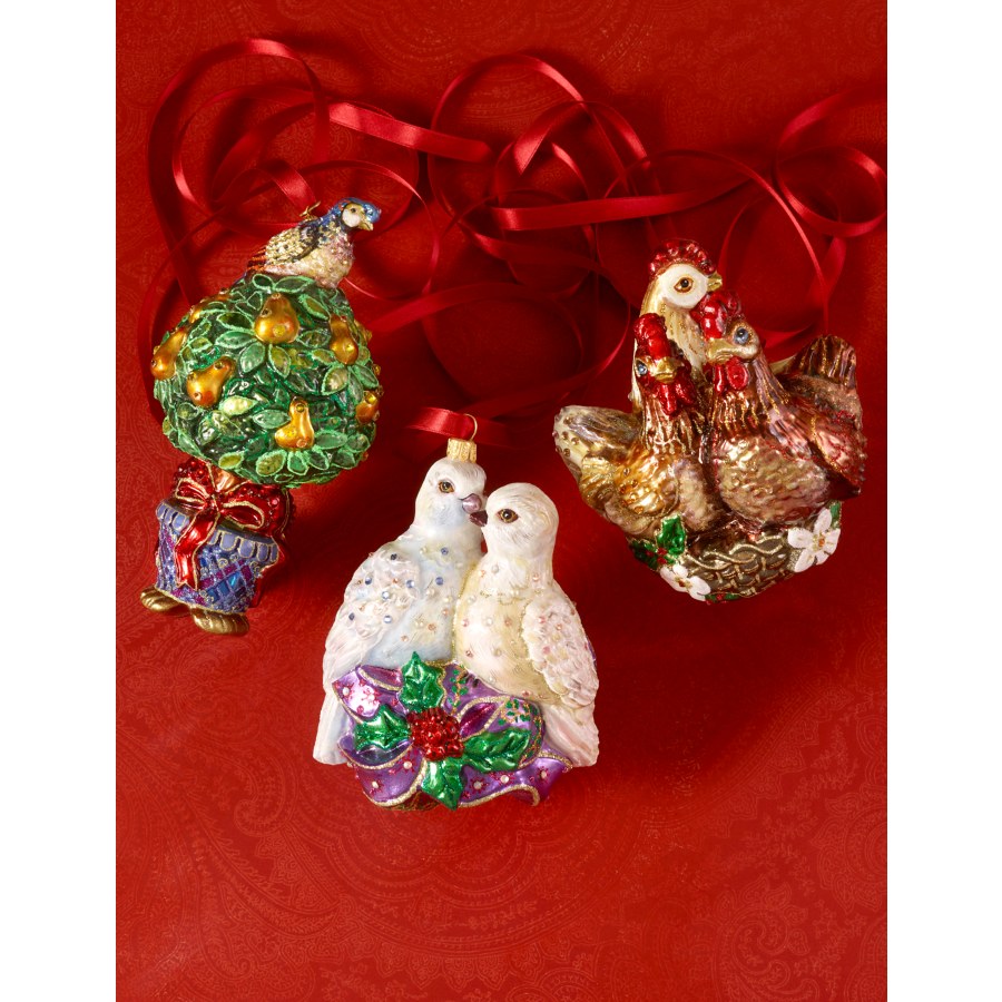 Two Turtle Doves Ornament | Jay Strongwater
