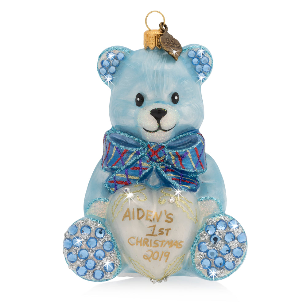 Blue - Bear - Holiday Christmas Ornament