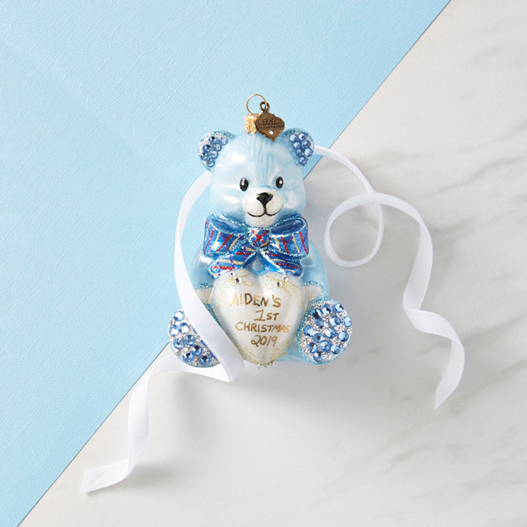 Blue - Bear - Holiday Christmas Ornament