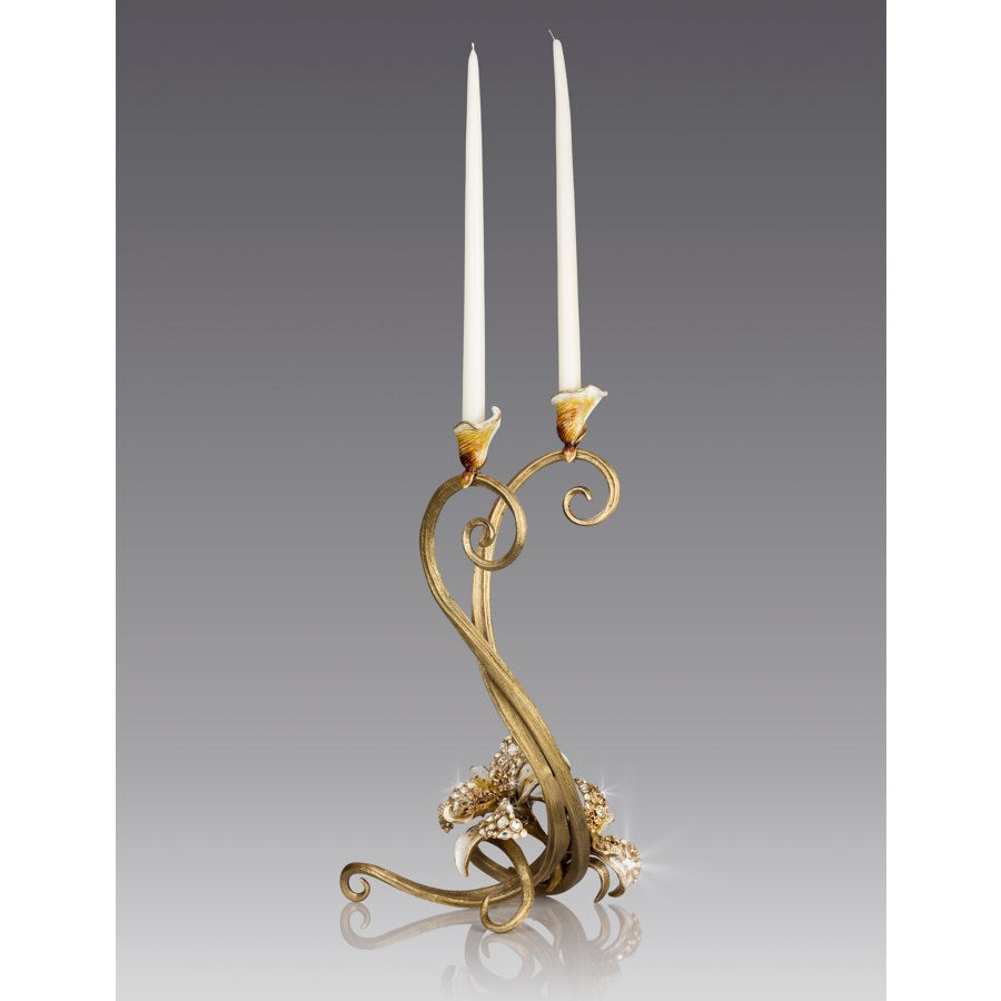 Roselyn Orchid Double Candlestick Golden – Jay Strongwater