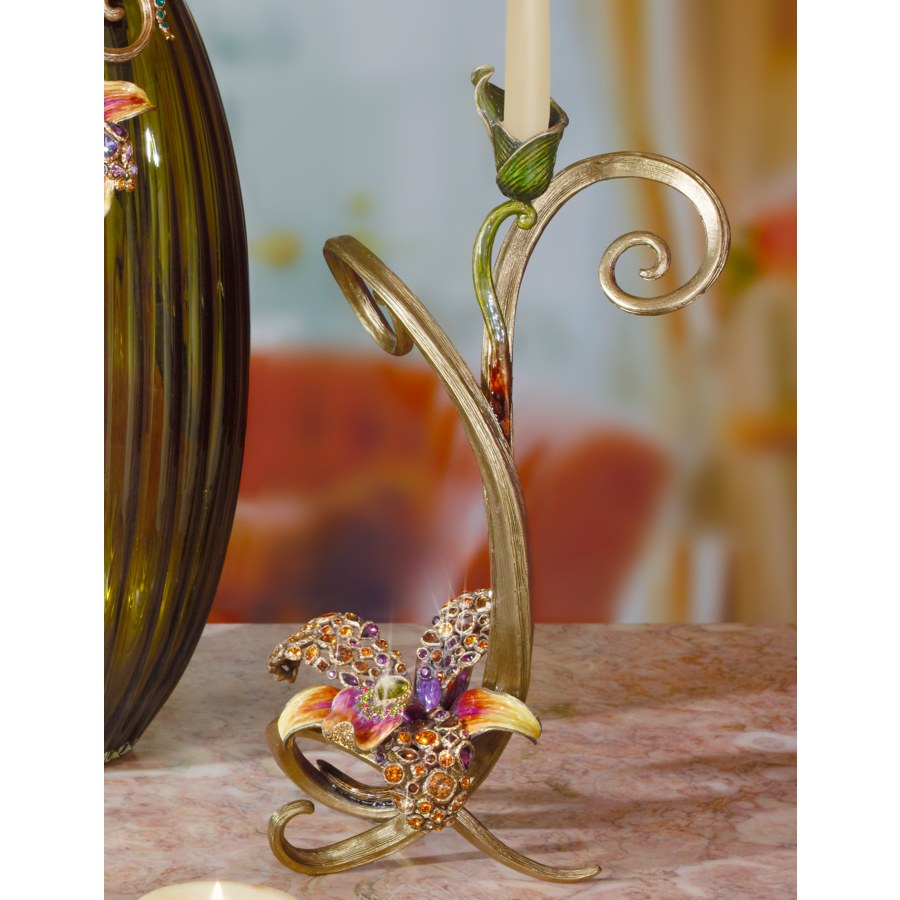 Mirabelle Orchid Single Candlestick - Flora