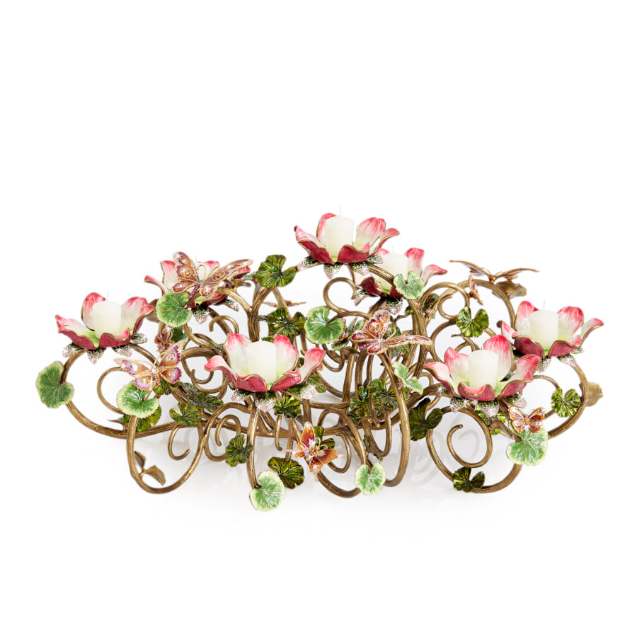 Claudine Floral & Butterfly Candelabra