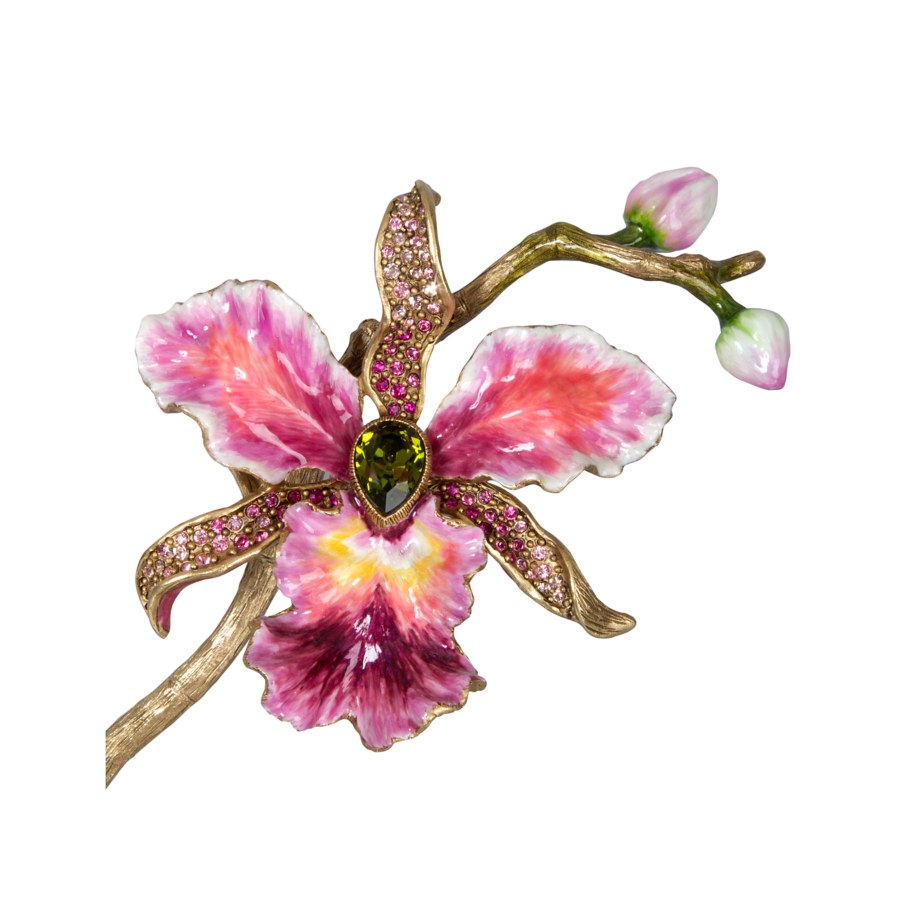 Jay Strongwater Marietta Orchid Objet.