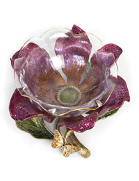 Purple Glass Bowl - Table Decor 