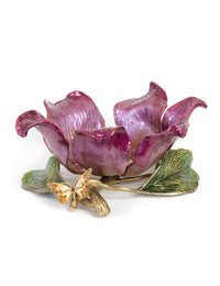 Purple Glass Bowl - Table Decor 