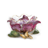 Purple Glass Bowl - Table Decor 