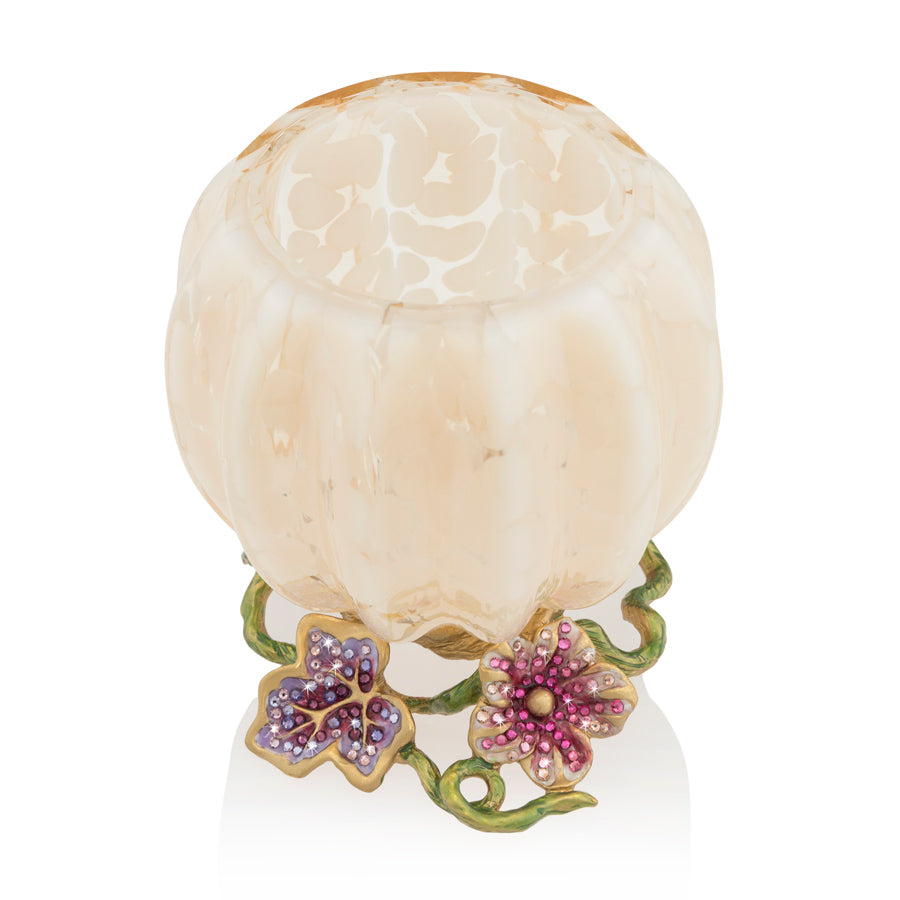 Jay Strongwater Carmella Leaf And Vine Candle Holder.