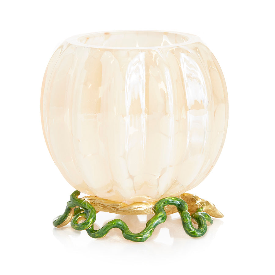 Jay Strongwater Carmella Leaf and Vine Candle Holder Flora & Fauna.