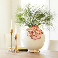 White and Pink Magnolia Vase 