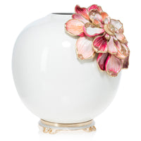 White and Pink Magnolia Vase 