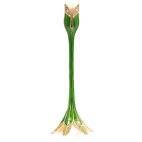 Green and Gold Tulip Candle Holder 