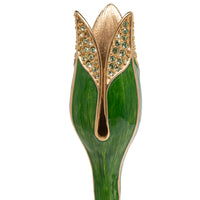 Green and Gold Tulip Candle Holder 