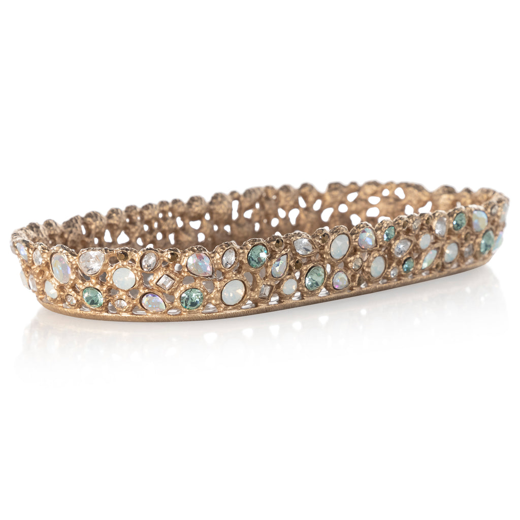 Jay Strongwater Julius Bejeweled Tray - Opal.