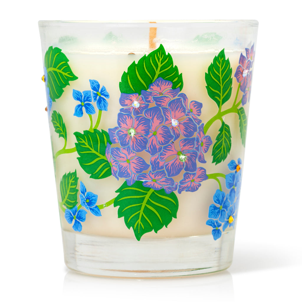 Jay Strongwater Hydrangea Votive Candle.