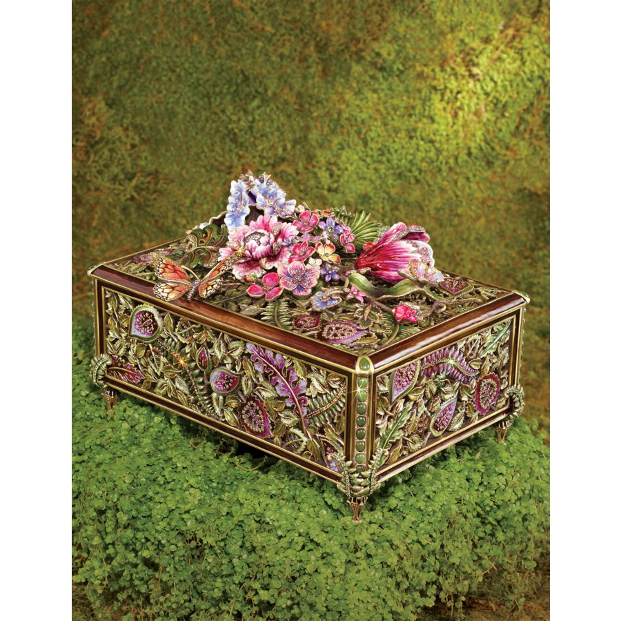 Floral Keepsake Chest Box 