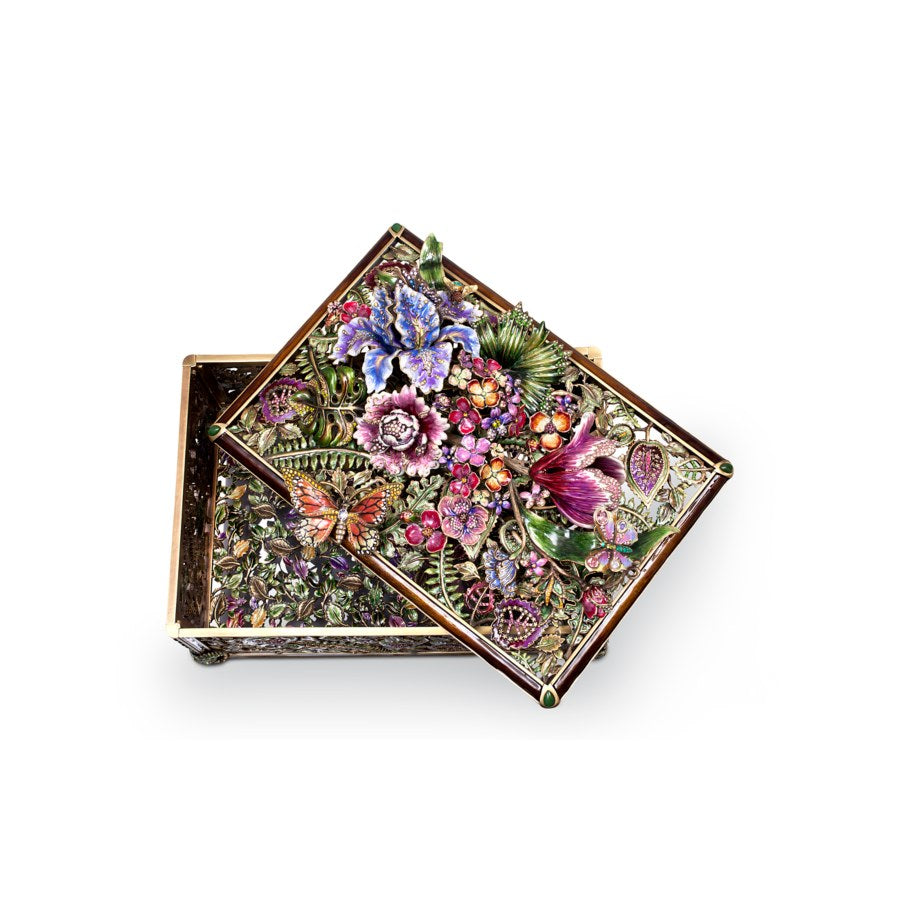 Jay Strongwater Genevieve Grand Floral Chest Flora & Fauna.