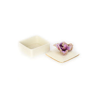 White and Purple Keepsake Tulip Box 