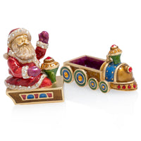 Santa on Train Keepsake Box 