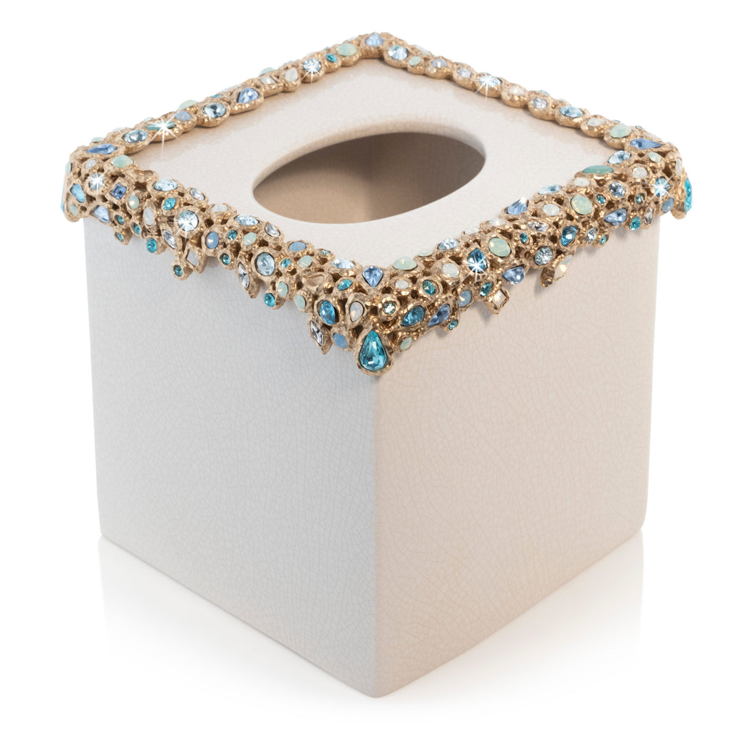 Emerson Bejeweled Tissue Box - Oceana
