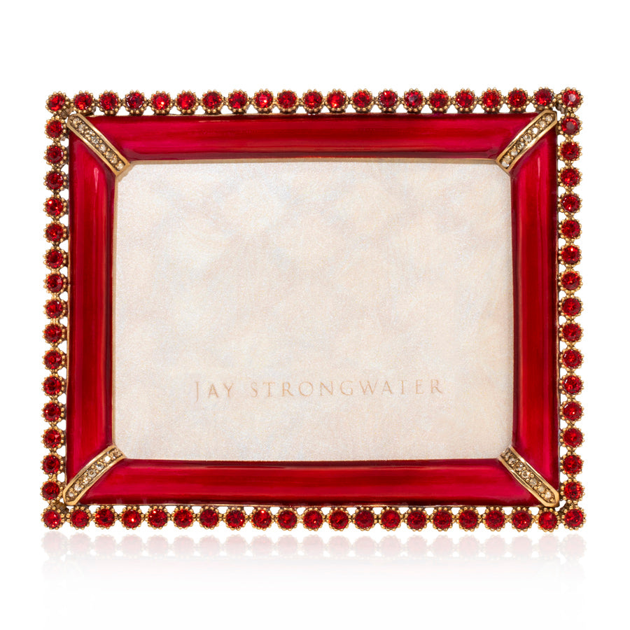 Jay Strongwater Emilia Stone Edge 3" x 4" Frame - Ruby.