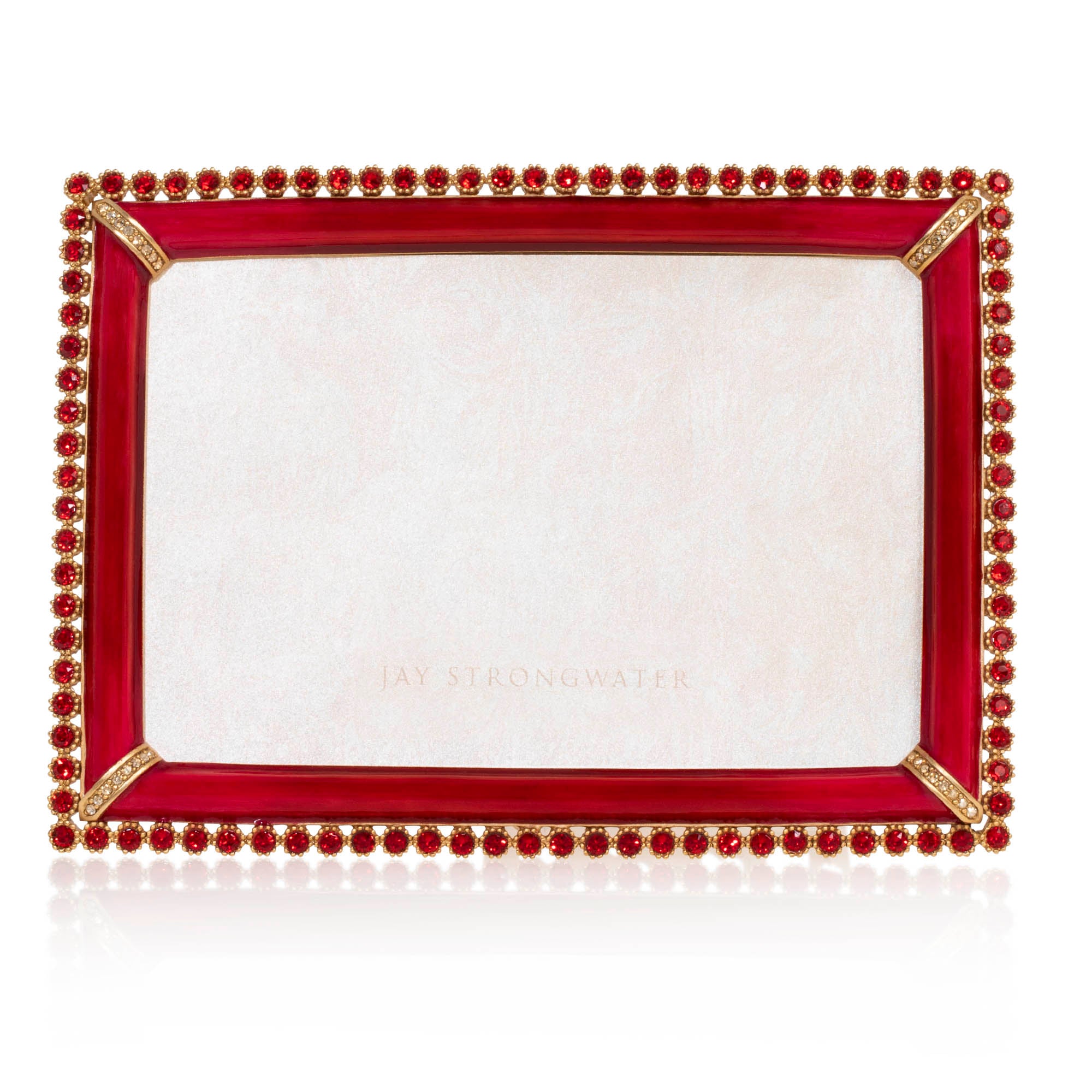 Jay Strongwater store Burgundy Honore Jeweled Frame NWT