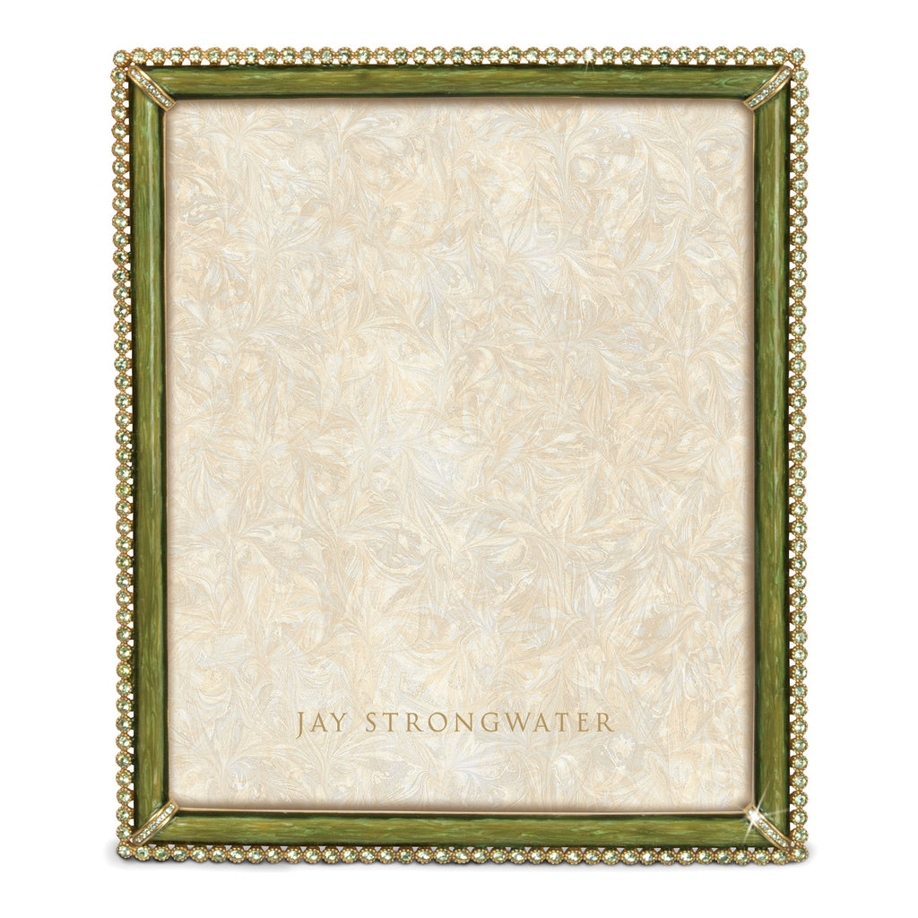 Jay Strongwater Laetitia Stone Edge 8" x 10" Frame - Leaf.