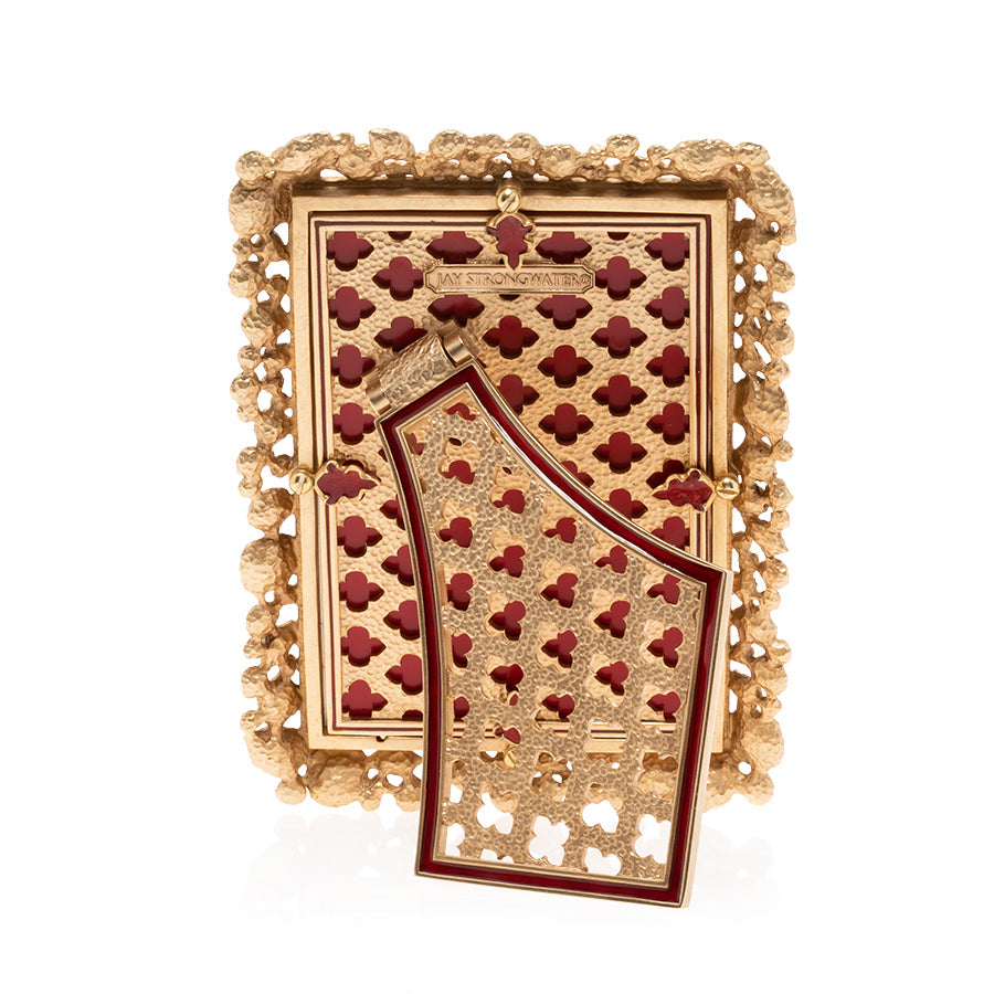 Jay Strongwater Emery Bejeweled 4" x 6" Frame - Ruby.