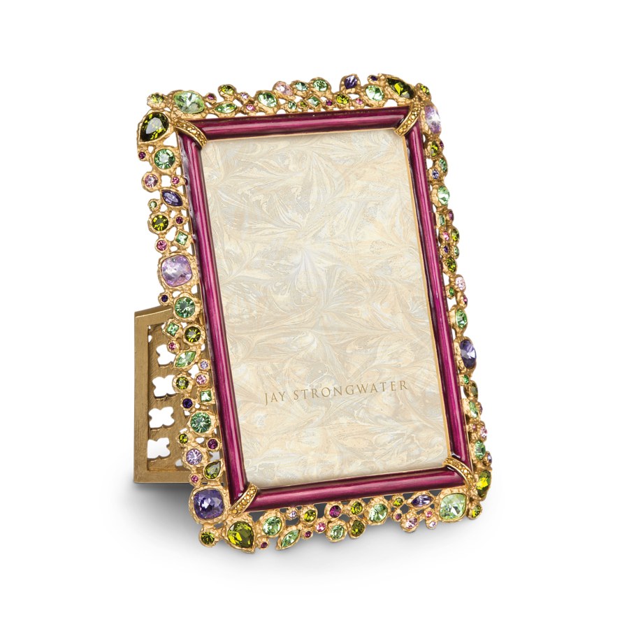 Jay Strongwater Emery Bejeweled 4" x 6" Frame - Brocade.