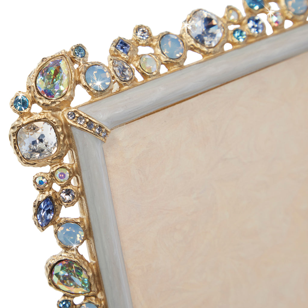 Leslie Bejeweled 5" x 7" Frame - Baby Blue