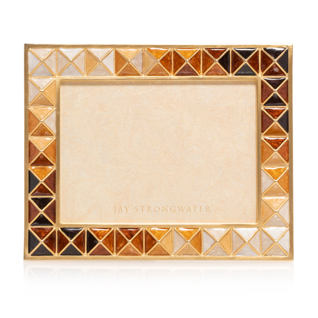 Jay Strongwater Abaculus Pyramid 3" x 4" Frame - Topaz.