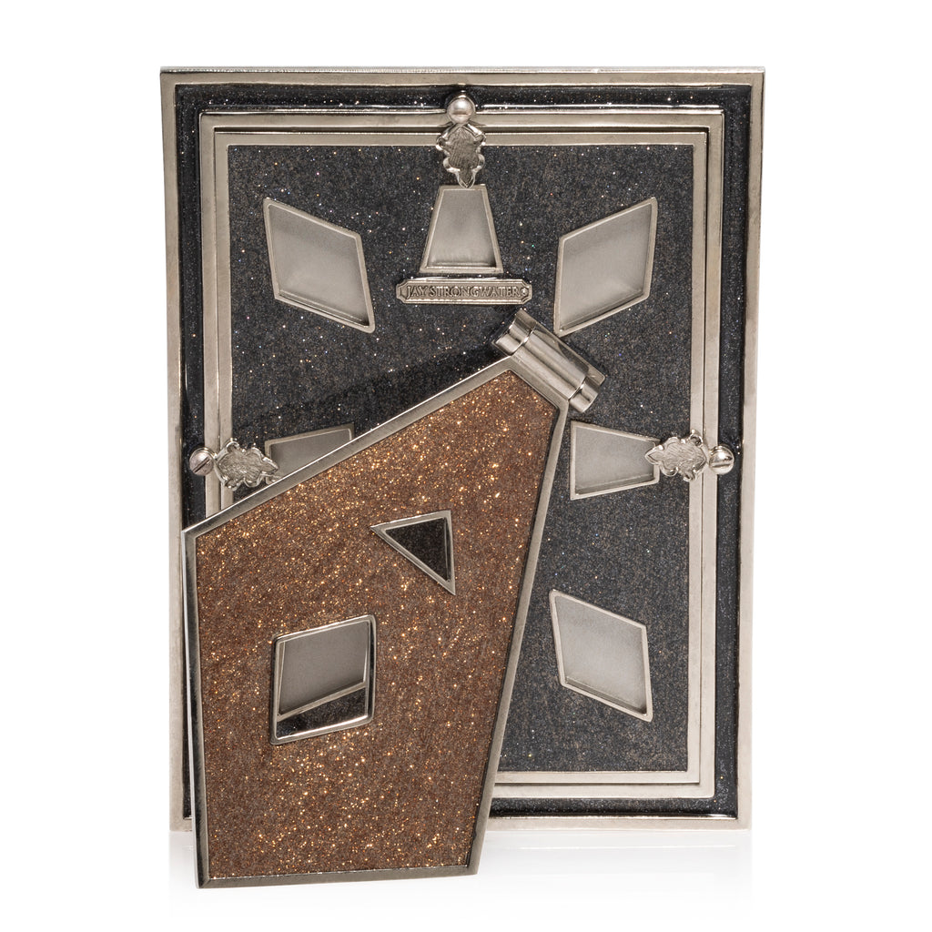 Jay Strongwater Mosaic Pyramid 5" x 7" Frame - Mixed Metal.