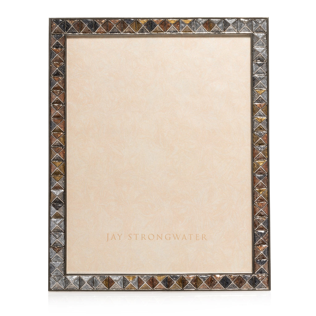 Jay Strongwater Vertex Pyramid 8" x 10" Frame - Mixed Metal.